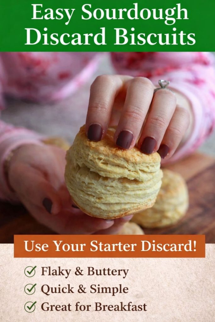 Flaky Sourdough Discard Biscuits (Tall & Buttery!)