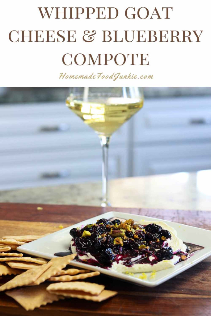 whipped goat cheese blueberry compote