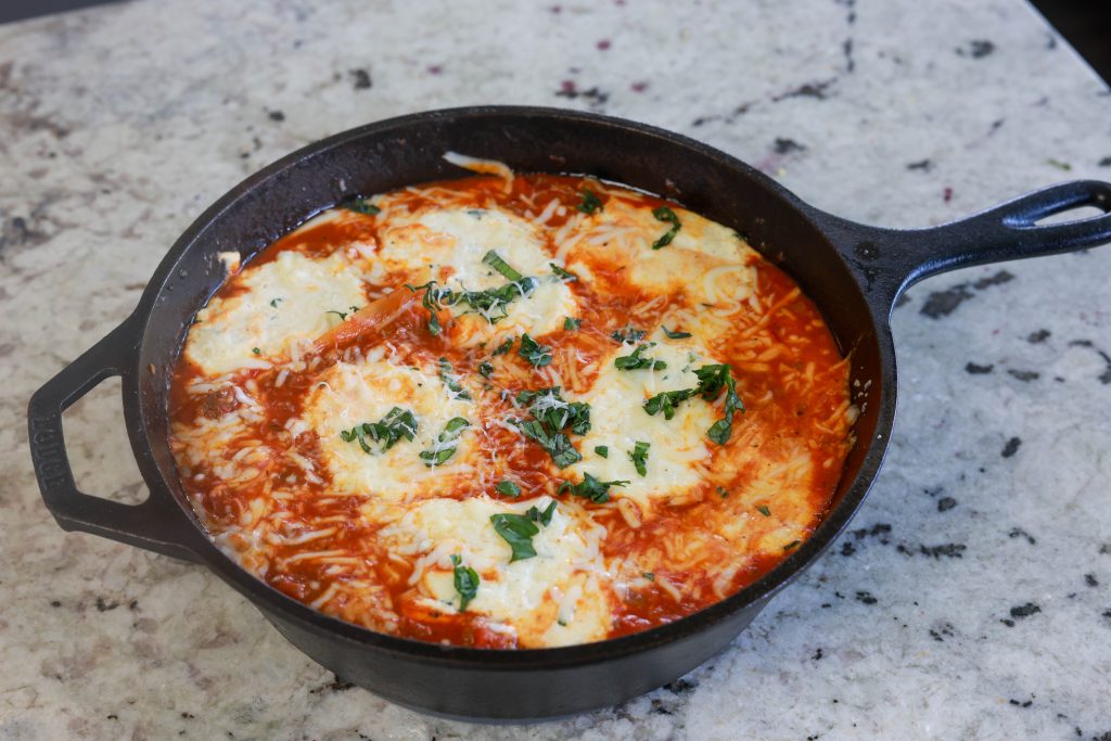 Best skillet lasagna recipe in cast iron pan