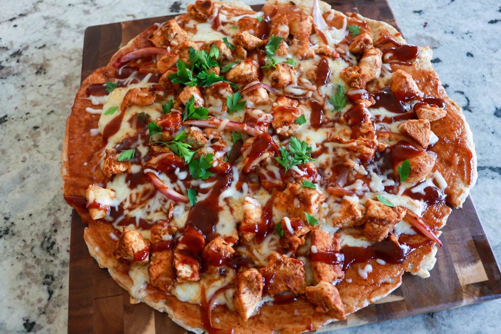 Barbeque Chicken Pizza on the Blackstone- converting recipes for a blackstone