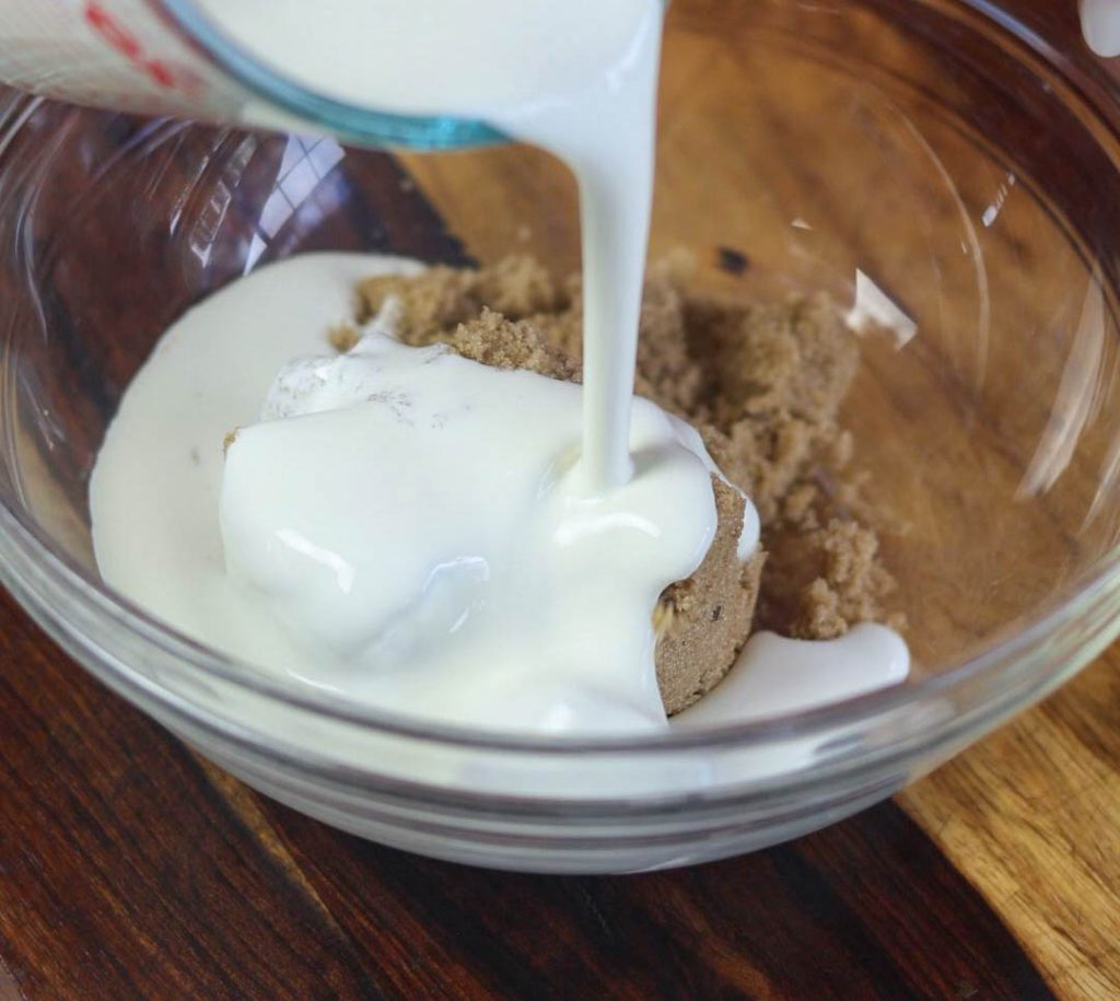 Ingredients for homemade hazelnut coffee creamer