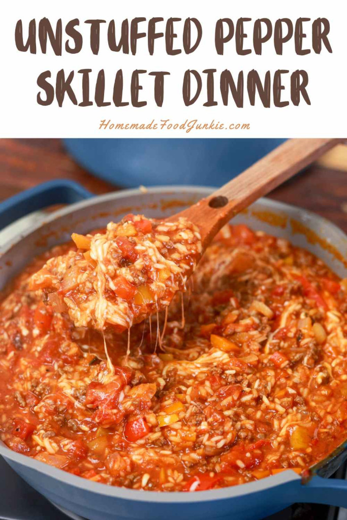 Quick and Easy Unstuffed Pepper Skillet Dinner 9 unstuffed pepper skillet dinner