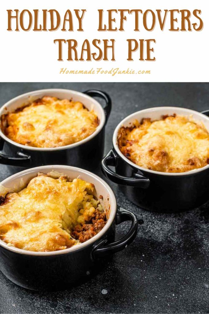 holiday leftovers trash pie