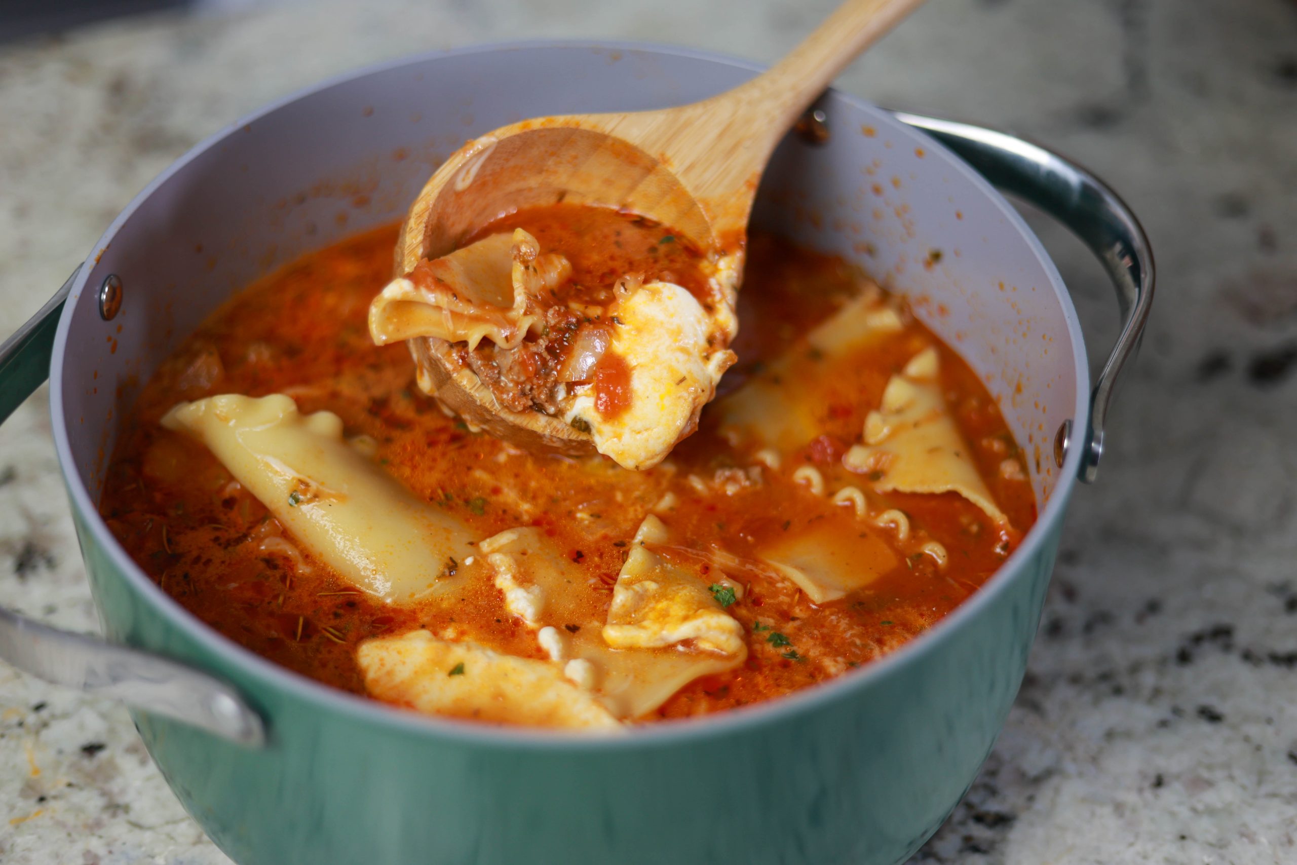 Cheesy Lasagna Soup