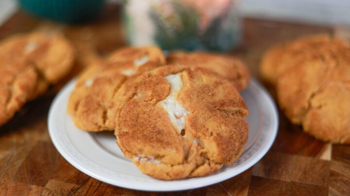 pumpkin cookies with cheesecake filling