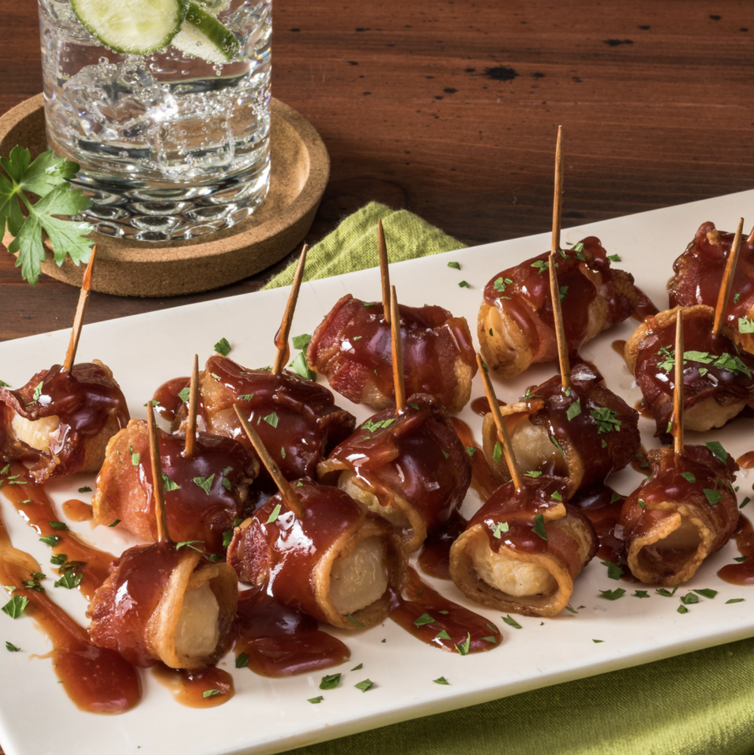 Bacon Wrapped Water Chestnuts Appetizers