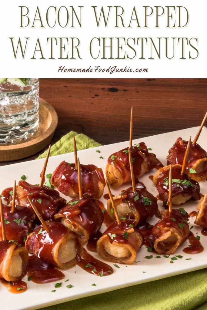 bacon wrapped water chestnuts 1