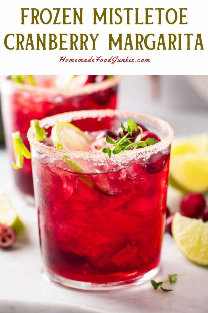 frozen mistletoe cranberry margarita
