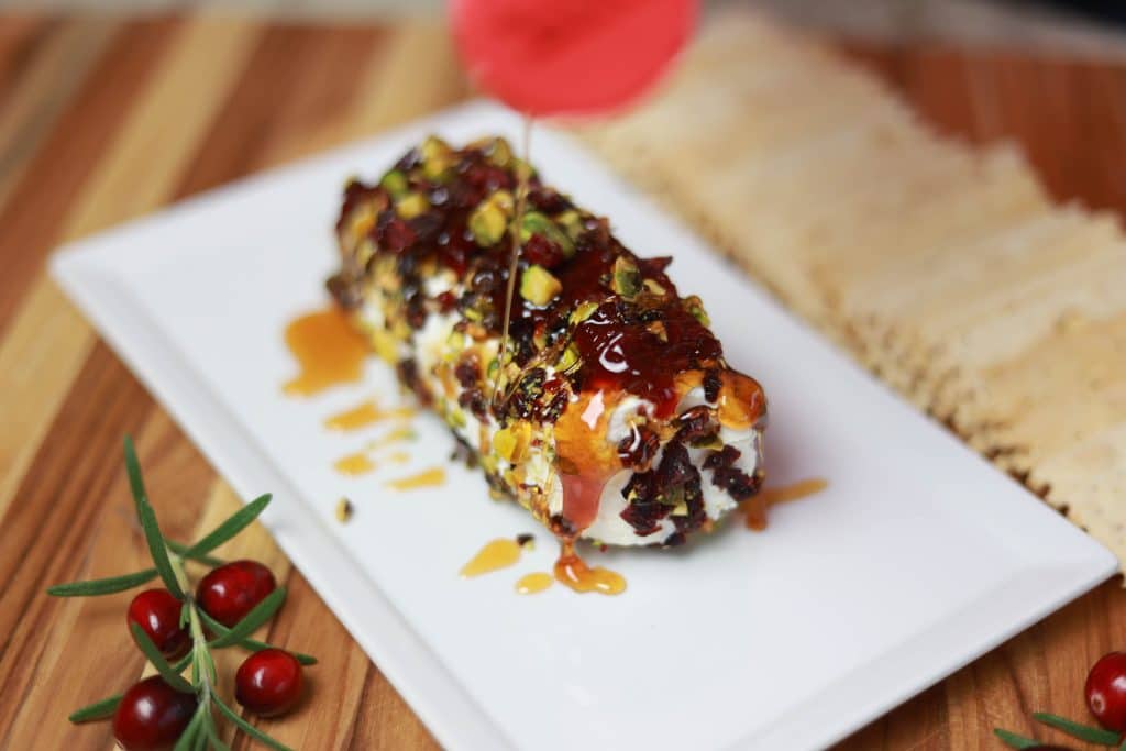 Goat cheese log appetizer