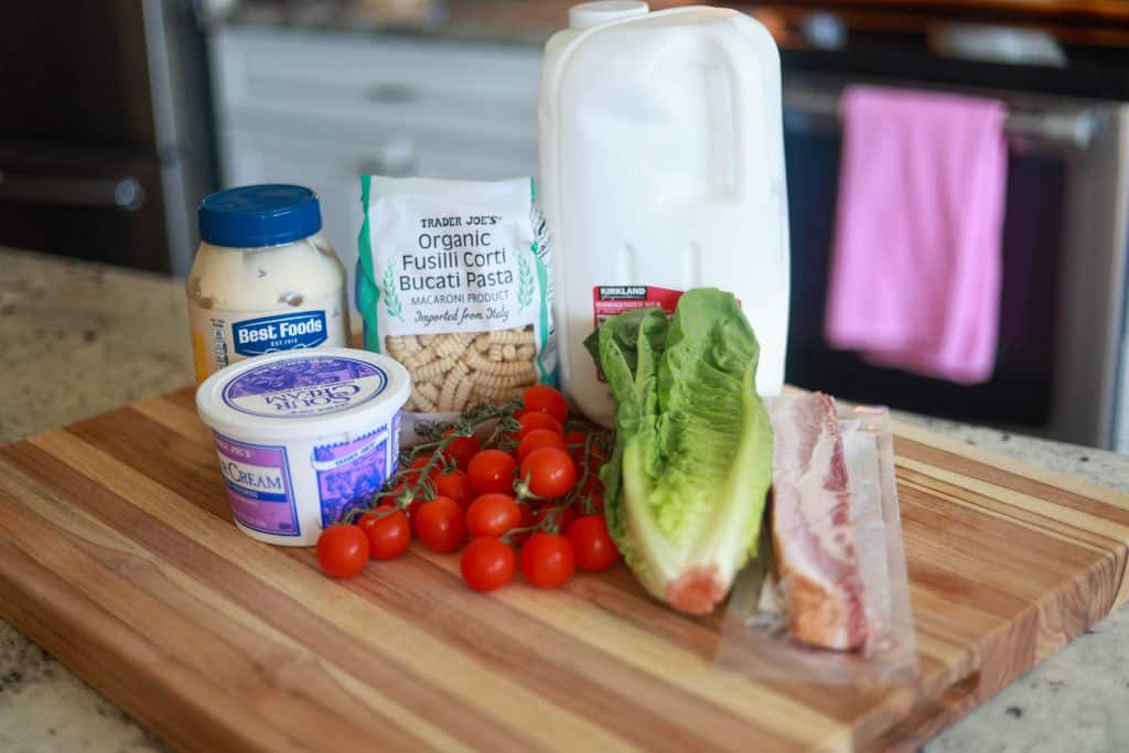 bacon lettuce tomato pasta salad ingredients