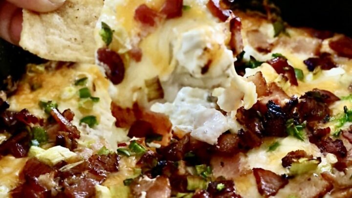 Loaded chicken bacon ranch dip recipe is a Cheesy dip with bacon and dry ranch seasoning