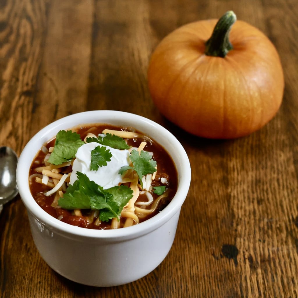pumpkin chili recipe with fresh pumpkin