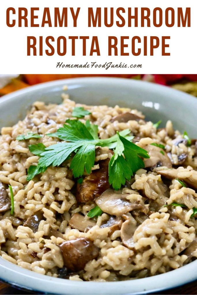 creamy mushroom risotta recipe
