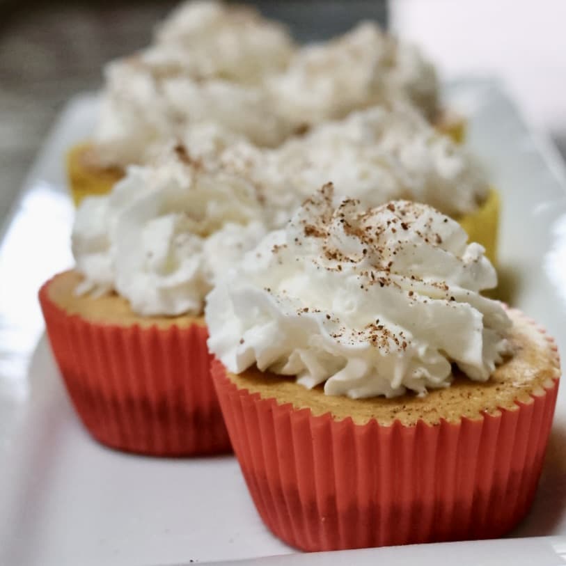 Layered pumpkin cheesecake cupcakes