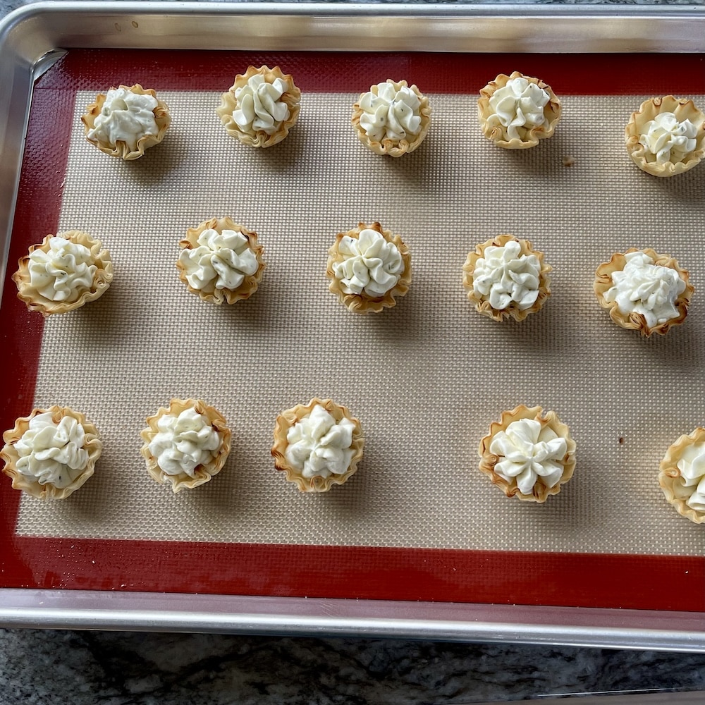 filled phyllo cups