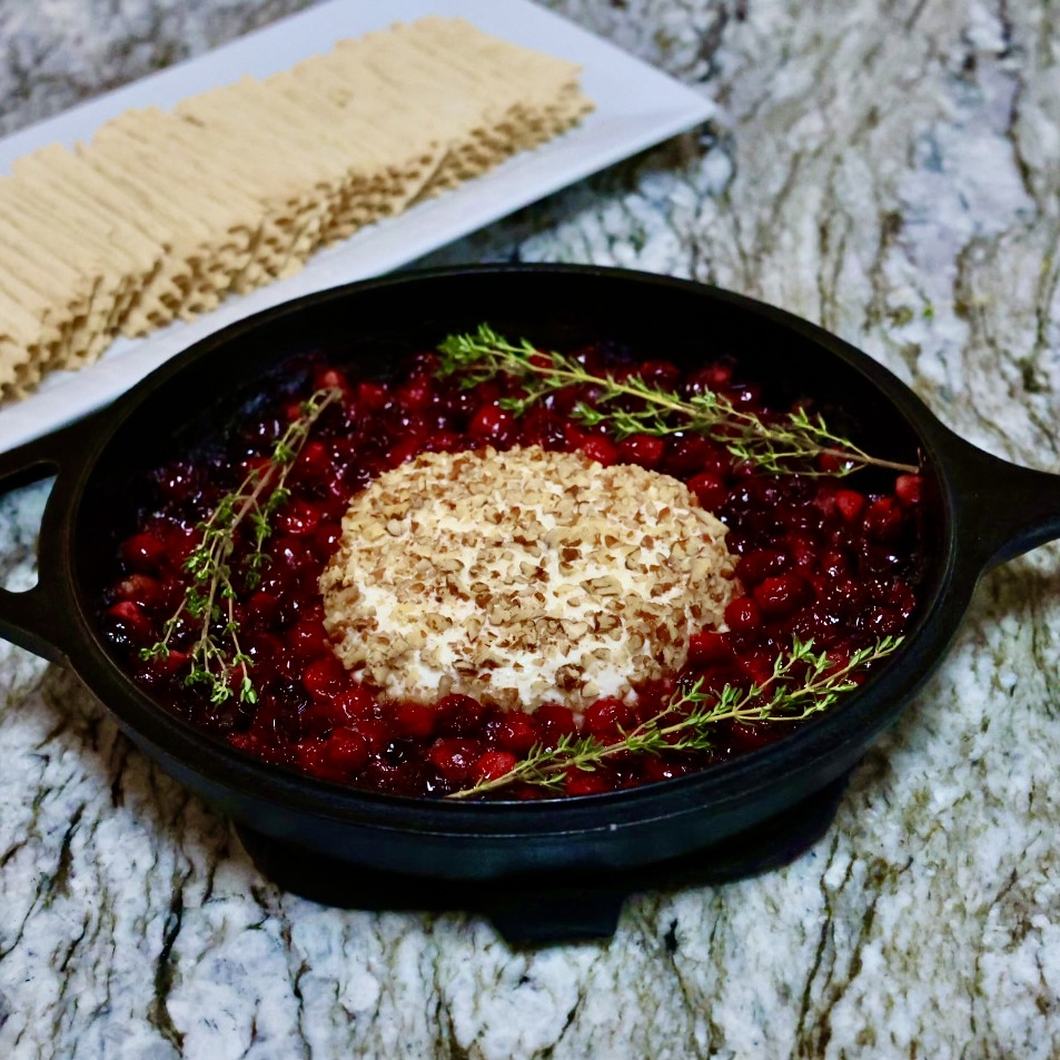 Baked Goat Cheese Roasted Cranberry Appetizer