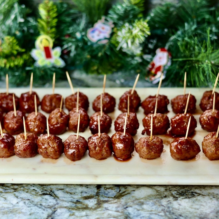 hot honey cranberry meatballs