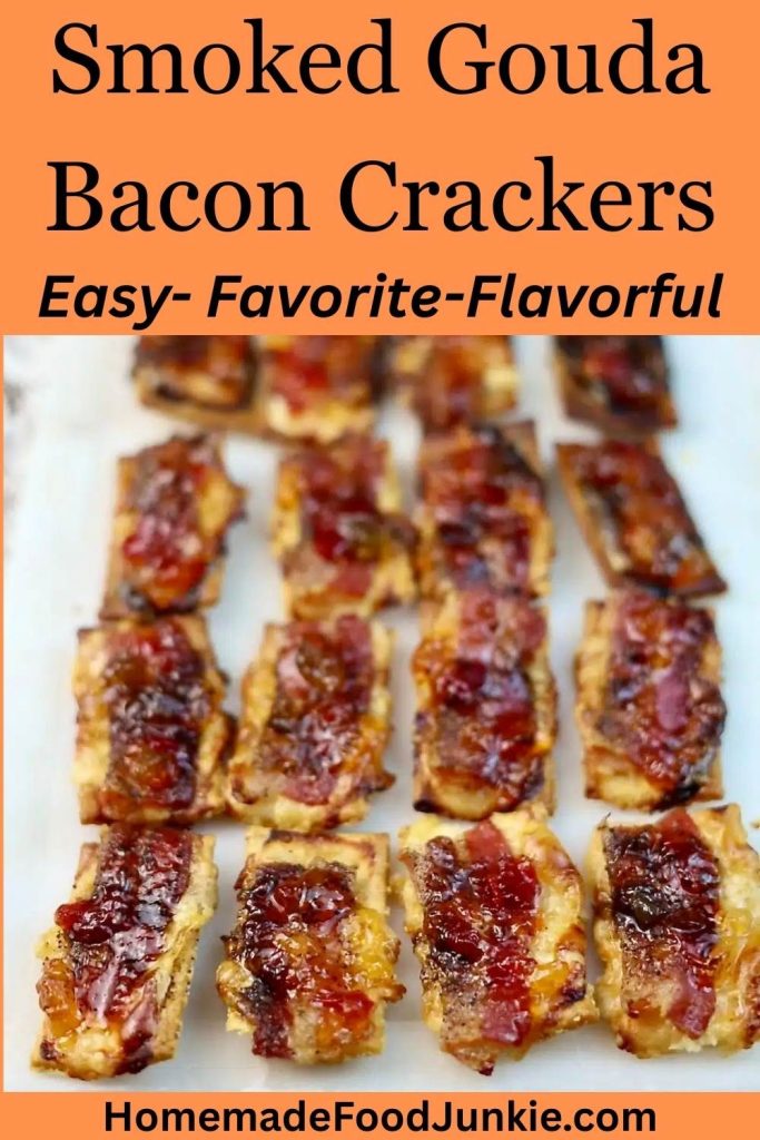 These Smoked Gouda Candied Bacon bites offer salty, smoky, sweet, crunchy, and just a little bit of spicy. Best of all, they are easy to prepare, popular for entertaining, and easily managed at large gatherings.