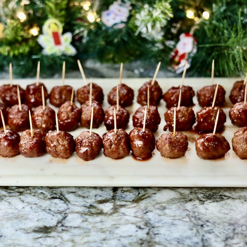 Sizzling Hot Honey Cranberry Meatballs 2 hot honey cranberry meatballs