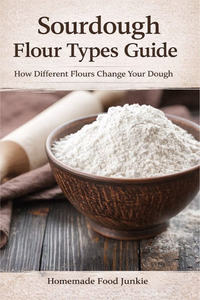 Sourdough Flour Types Guide 1 Choosing the right flour can completely change how your sourdough dough ferments, handles, and bakes. This sourdough flour types guide explains how bread flour, all-purpose, whole wheat, rye, and fresh-milled flours affect hydration, gluten development, and structure—so you can adjust your process with confidence and get better sourdough results every time.