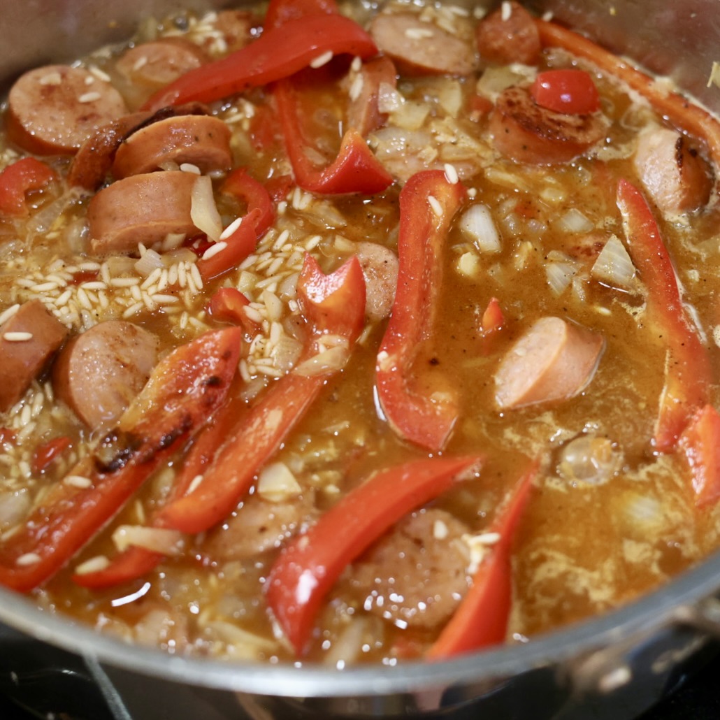 creamy cajun sausage rice skillet dinner