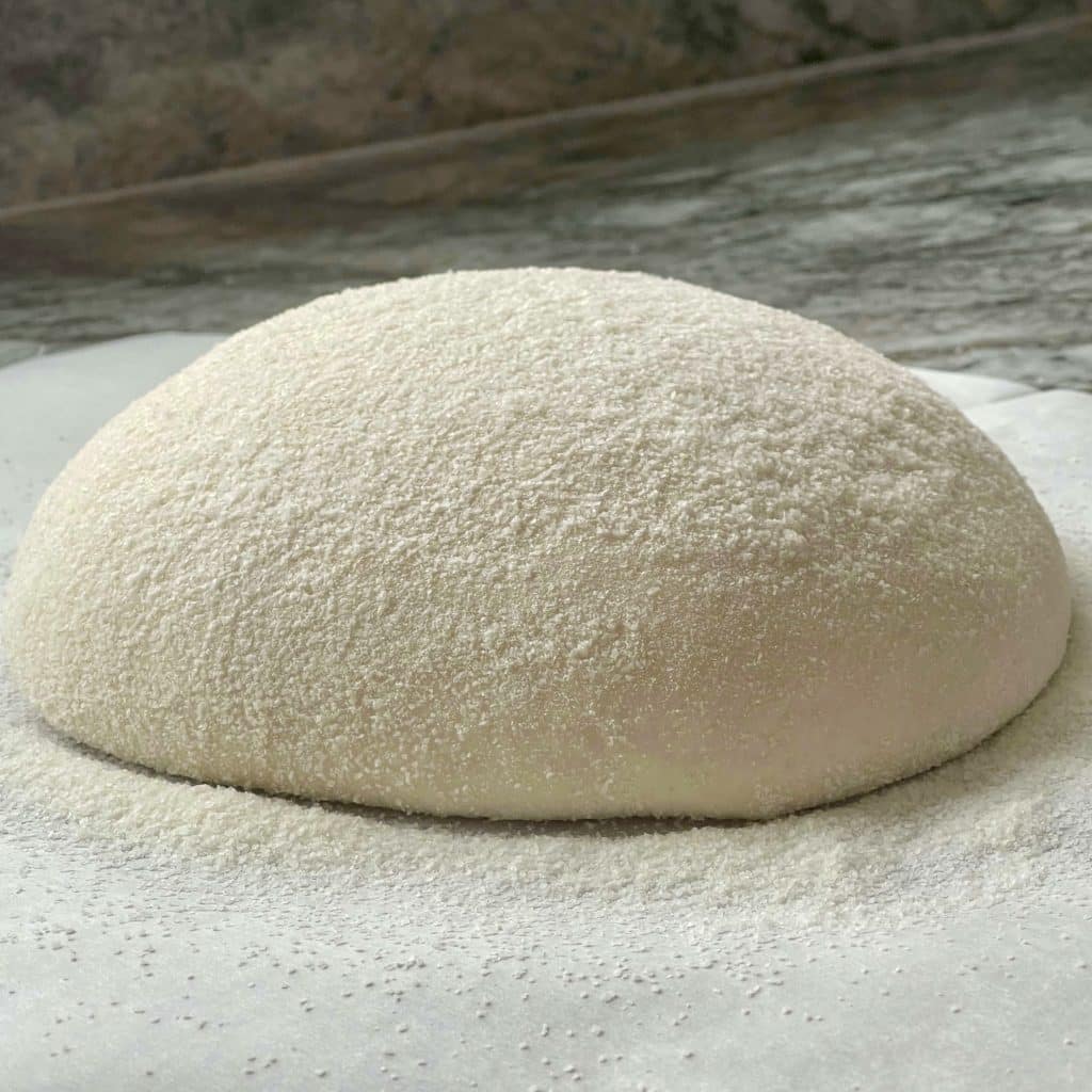 cold bulk dough at pre-bake. ready to score and bake