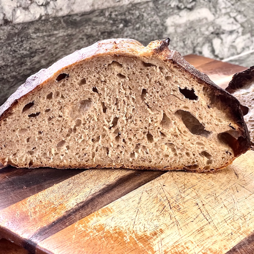 damp closed crumb