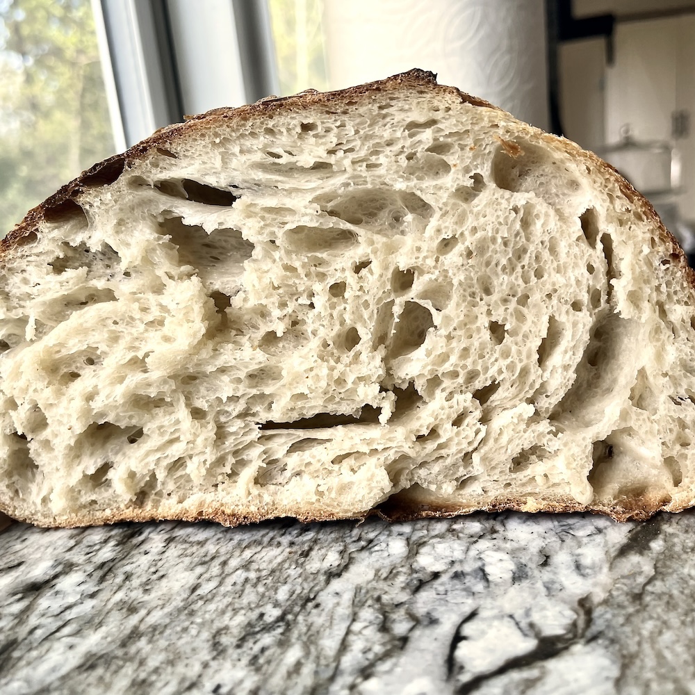 open crumb sourdough
