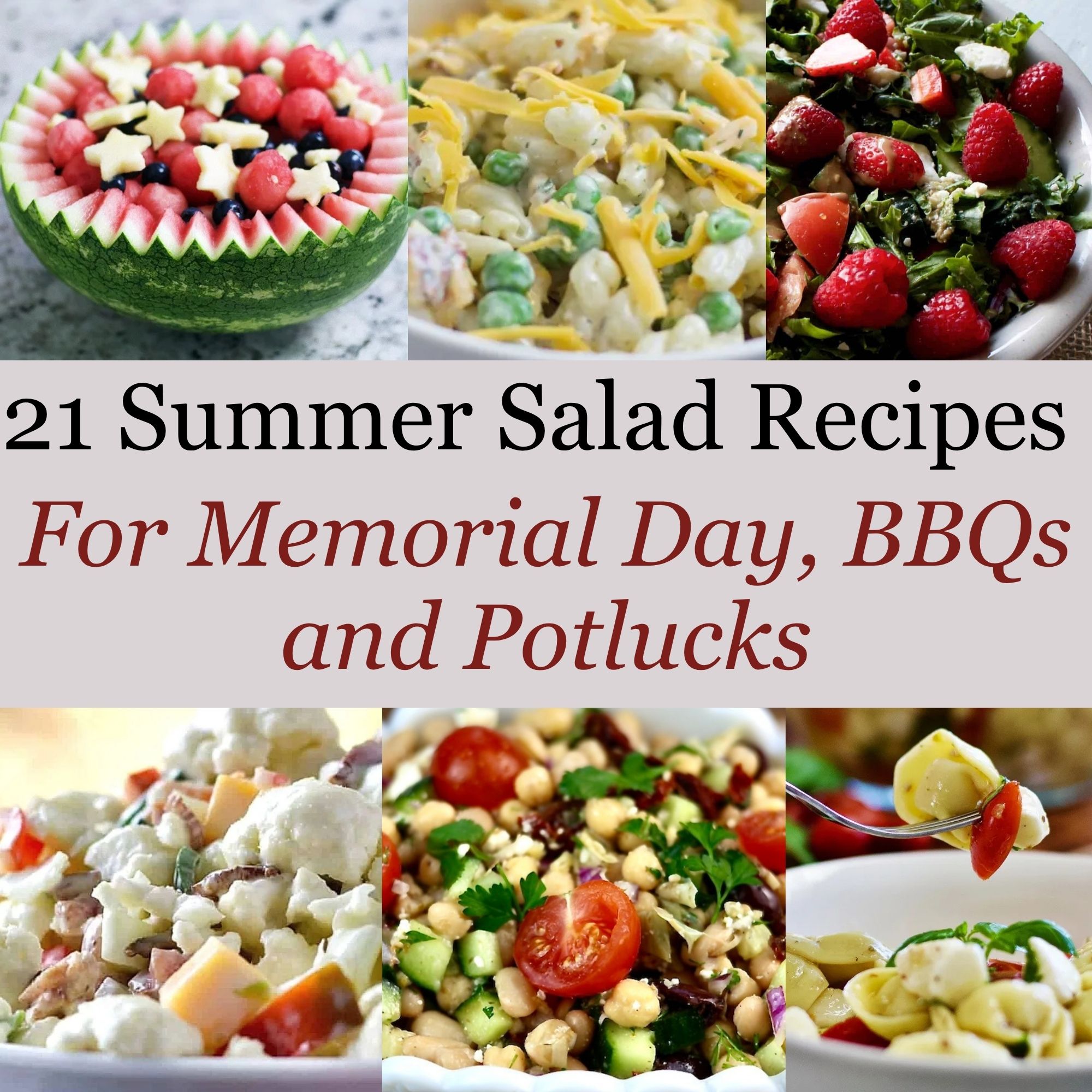 21 Summer Salad Recipes collection featured image collage