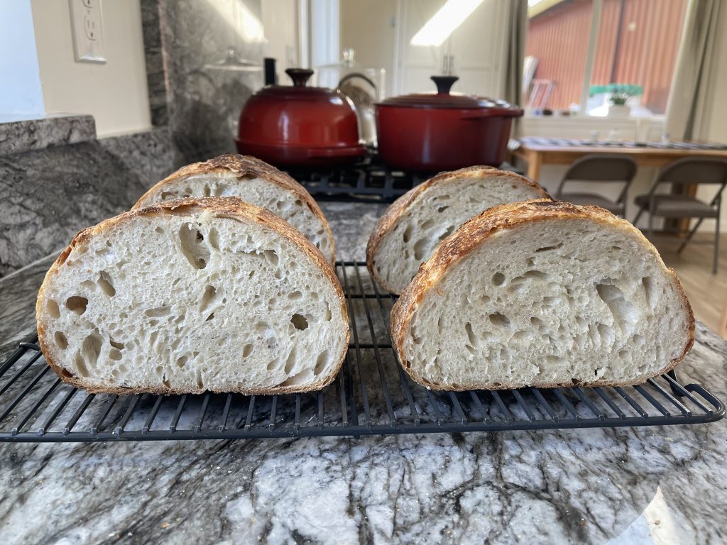 crumb structure is greatly impacted by sourdough mixing methods