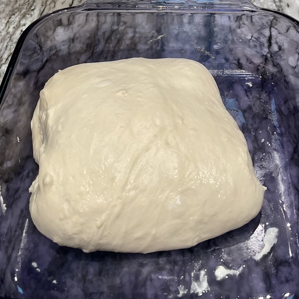 coil folding method step 3 dough coiled into pan