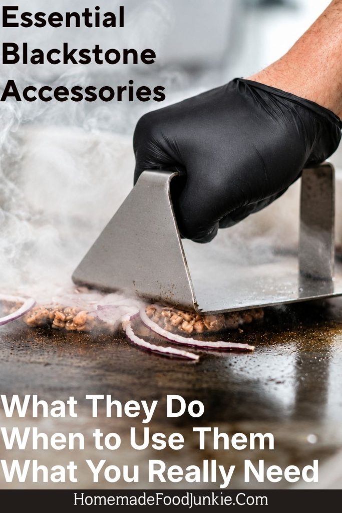 Essential Blackstone accessories make griddle cooking easier, faster, and more enjoyable. Learn what each accessory does, when to use it, and which griddle tools are truly worth buying before you build your collection. #blackstone #griddle #griddlecooking #blackstoneaccessories