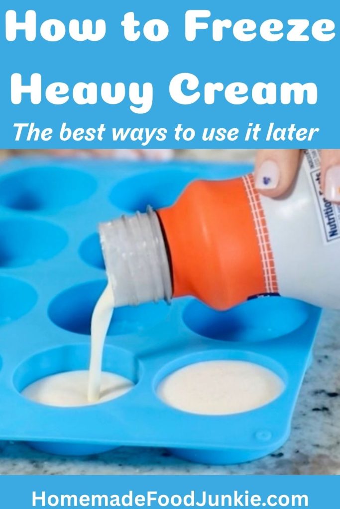 How to freeze heavy cream, or if you even can,&nbsp;is a question home cooks often ask after using only part of a carton for a recipe. Whether you needed a splash for soup, a cup for pasta sauce, or a little for homemade whipped cream, it's frustrating to throw away the rest when the expiration date arrives. I did throw out my unused heavy cream until I hit upon this easy method of freezing it.